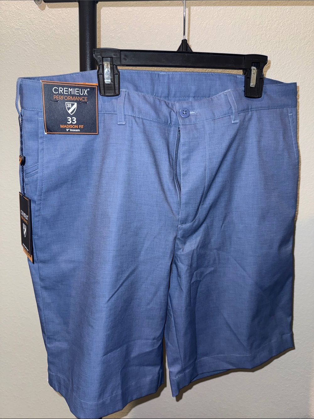 Daniel Cremieux Men's Sky Blue Flat-Front Performance Shorts